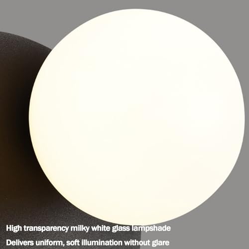 Aplique de pared LED redondo blanco con doble interruptor para dormitorio 4