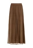 Transparenter Seidenchiffon HALLHUBER Maxirock aus Seidenchiffon ausgestellter Schnitt Noisette, 42