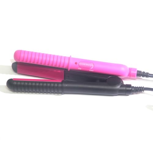 Mini plancha de pelo 2 en 1 para cabello y rizos (negro) miniatura 5