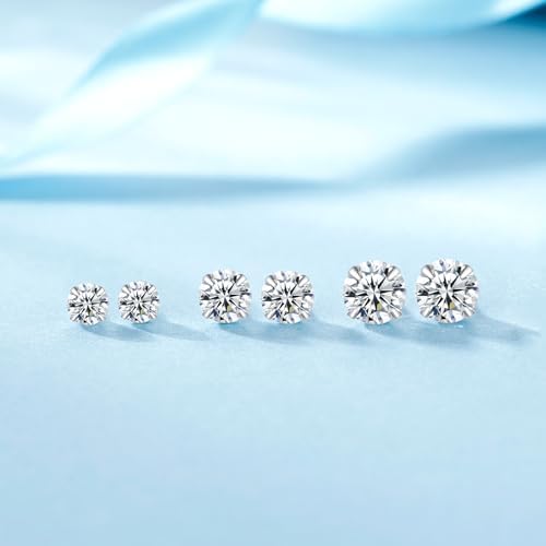 Hinvan 3 paar oorbellen van 925 zilver kleine