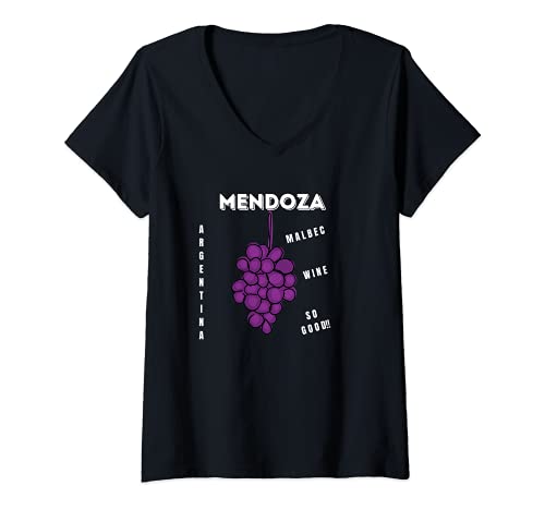 Womens Malbec Wine Mendoza Argentina V-Neck T-Shirt