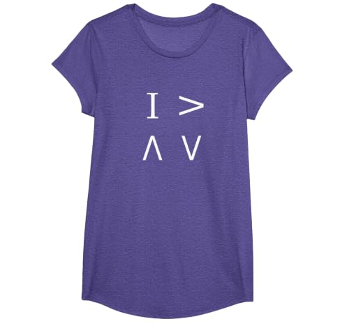 I Am Greater Than My Highs and Lows Power T-Shirt, Girls, Purple Heather, Small