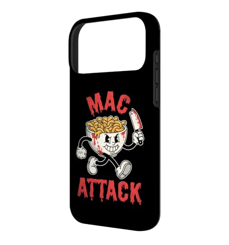 Mac Attack - Funny Saying Food et Film d'horreur Mac & Cheese Coque pour iPhone 17 Pro Max – vue 2