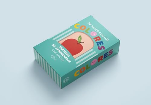 Éccomi Tarjetas de Aprendizaje de Colores para Bebés, 12 Unidades con Anillas, Cartón Grueso, Estimulación Visual y Vocabulario, Juego Educativo para Bebés.: De paseo con los colores