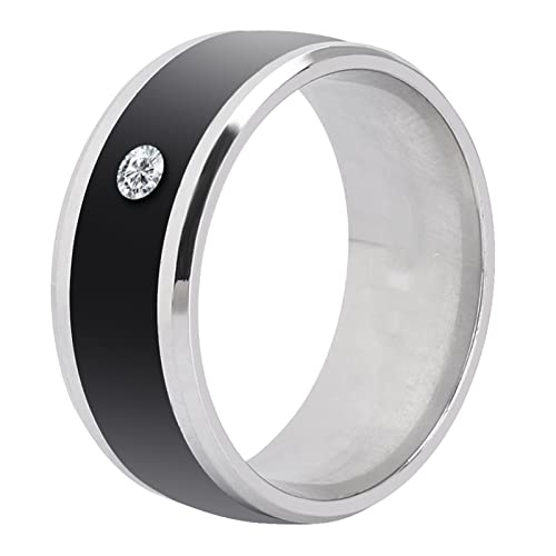 POCREATION NFC Smart Ring Size 13 – Waterproof, Battery-Free Wearable for Privacy-Focused Smartphone Users, Ultra-Sensitive Touch to Unlock Apps & Share Content