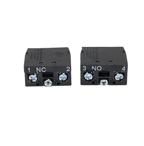 Image of AES XAC Series Push Button Switch Contact Block - ZB2-BE101C (NO) & ZB2-BE102C (NC) | Auxiliary Contact Block 10A 500V for Industrial Machines, Automation & Control Panels | (3 NO + 3 NC)