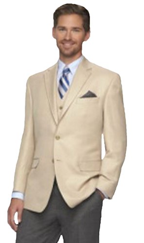Chaps Mens Suit Separates Linen Classic Fit Sport Coat, Natural (44 Regular)