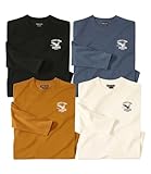 atlas for men watch Diese 4 einfarbigen Langarmshirts sind aus weichem, geschmeidigem Jersey geschnitten.