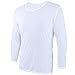 YiZYiF Men's Mesh Sheer T-Shirt Top Transparent Long Sleeve Slim Fit Undershirt White Medium