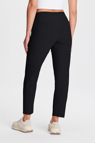 Yogipace Women's Petite/Regular Lightweight Outdoor Golf Ankle Pants Water-Resistant UPF 50+ Travel Hiking Casual Pants3