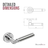 Decoranddecor Duo Colour Internal Round Door Handles – Aluminium Silver for Bedrooms, Bathrooms, and Internal Doors Enigma Range Stylish Design - Image 2