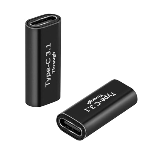 Mcbazel Adaptador 3.1 USB C OTG Hembra a Hembra Doble, 10Gbps Conector Soporta 4K Hdmi Vídeo y AudioExtensión USB Adaptador para Portátil, Teléfono, Nintendo Switch, PS5, Macbook USB C HUB 2Pcs