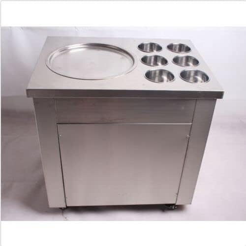 Fried Ice Cream Machine Ice Cream Maker for Yogurt with 1 Pan Six Buckets 220V