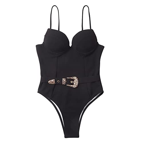 Bikini une pièce pour femme noir XL idéal pour vos journées spa et détente à la plage