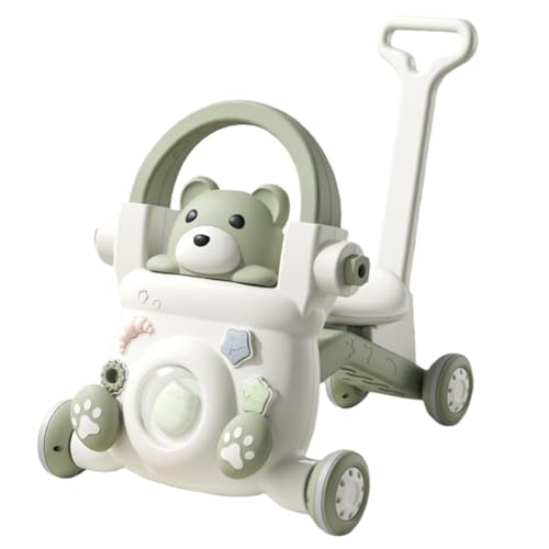 Luulife ベビーウォーカー、ベビーカー、歩行器赤ちゃん 多機能 4 in 1 プッシュロッド付き 歩行練習 乗用玩具滑り止め 安定した 1〜4歳の誕生日プレゼント (40*41*50cm,C)