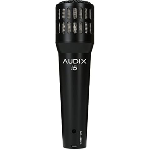 Audix i5 Dynamic Instrument Microphone: Pro Snare Mic/Guitar Amp Microphone - Black Cover
