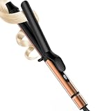 MESCOMB 1 Inch Curling Iron for Long Hair - Dual Voltage Curling Iron - 6.7" Extra Long Barrel Curling Wand - Ceramic Tourmaline Curling Irons - Professional Hair Curler - 8 Heat Settings to 450°F