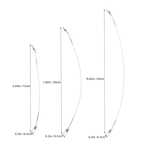 VICASKY 60pcs Fishing Wire Leaders con Snaps y Alambre de Acero miniatura 2