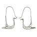 NOVICA .925 Sterling Silver Bird Themed Hoop Earrings, Silver Dove' (23mm wide by 46mm long)