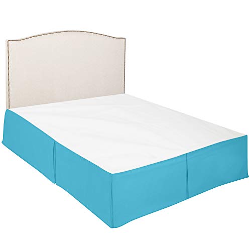Nestl Beach Blue Bed Skirt Queen Size - Queen Bed Skirt 14 Inch Drop - Brushed Microfiber Bed Skirts - Hotel Quality Pleated Bed Skirt - Shrinkage & Fade Resistant #TOP5