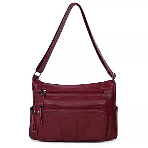 Women'S Messenger Bag Ladies Handbag Ladies Wandering Bag Ladies Bag Pu Shoulder Bag Multi-Bag Waterproof Trumpet Messenger Bag Leather Leather Handbag