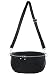 Produktbild Zwillingsherz Bauchtasche mit Reißverschluss aus 100% Echtleder - Hochwertige Schultertasche zum Umhängen für Damen Frauen  Crossbag groß und elegant - Umhängetasche Handtasche Bag