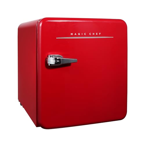 Magic Chef 1.6 cu. ft. Retro Mini Refrigerator in Red, Without Freezer