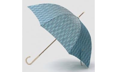 [槙田商店]晴雨兼用長傘 ノルディック 小枝 ブルー 傘 かさ 雨具 高級 晴雨 兼用 UV 日焼け ギフト ファッション 日傘 プレゼント 化粧箱 老舗
