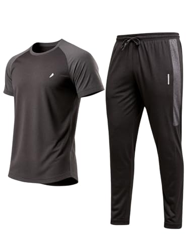 Genérico Conjunto Masculino Academia Calça e Camiseta Dry Fit Tec...