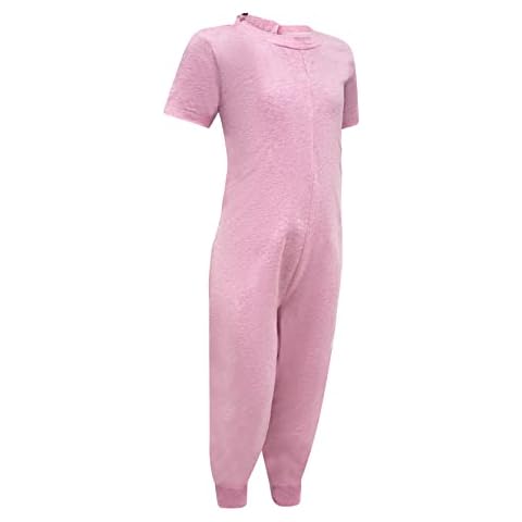 Special Needs Clothing For Older Children, 5-6 Yrs Old, Zipback Short Sleeve Long Leg Jumpsuit For Boys And Girls By Kaycey, Pink Cover