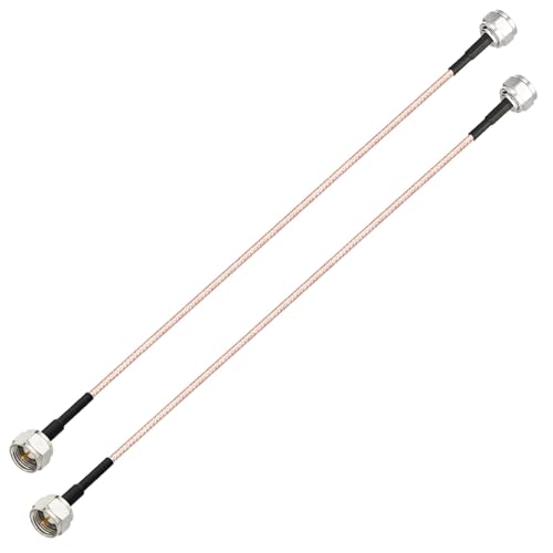 Image of Superbat TV Coax Cable 12 inch Slim 75 Ohm RG179 F-Type Connector 2-Pack