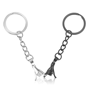 Ouligay 2Pcs Matching Couple Keyring Pinky Promise Gifts Best Friend Birthday Friendship Gifts for Women Romantic Valentines Gifts for Boyfriend His Her Bf Girlfriend Husband Wife I Love You Gifts