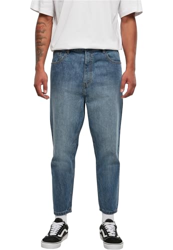 Urban Classics Herren Jeanshose Cropped Tapered Jeans, Regular Fit, verkürzten Länge, erhältlich in 2 verschiedenen Farben, Größe 30 bis 38