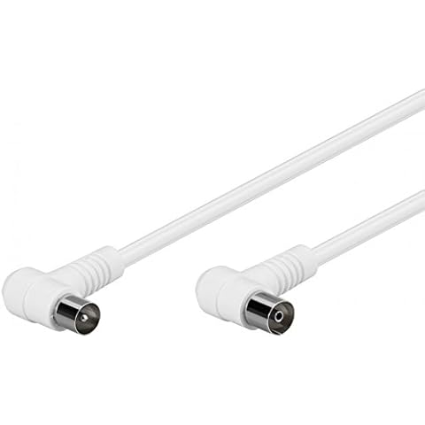 Cable coaxial acodado Goobay 67355, 80 dB, doble apantallado, 3,5 m Cover
