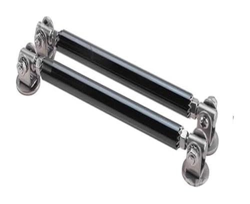 Auto Frontlippe Frontspoiler Universal Auto Splitter Stangen Racing Einstellbare Front Lip Unterstützung Tie Bar Kit Sparen Bohren Loch 75mm/100mm/150mm/200mm(7.5CM Black)