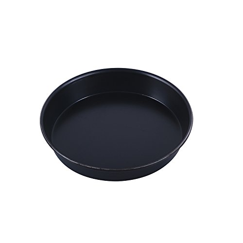 Paderno 11740–22 Eisen Pizza Pfanne, runde Backform, für Pizza, Focaccia, Kuchen, Hochtemperaturbeständig bis 280°, Karbon, 14 cm, Blau