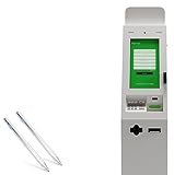 BoxWave Stylus Pen Compatible with Olea Omaha Crypto ATM (21.5 in) - AccuPoint Active Stylus (2-Pack), Electronic Stylus with Ultra Fine Tip - Metallic Silver