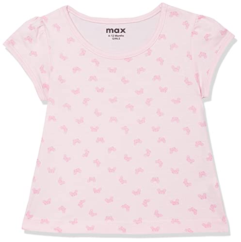 Image of Max Girls Printed Round Neck Regular Fit T-Shirt