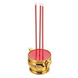 TOBBOMEY LED Buddha Elektronischer Räuchergefäß mit LED Licht Langlebig und Fein Verarbeitet Spirituelle Hausdekoration für Buddhismus Votivgebrauch und Entspannende Atmosphäre im Zuhause