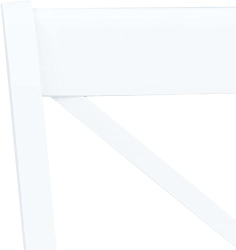 Miniatura 6 de White Solid Rubber Wood Dining Chairs 2-Piece Set Modern Farmhouse Kitchen Furniture for Dining Room Restaurant Comedor