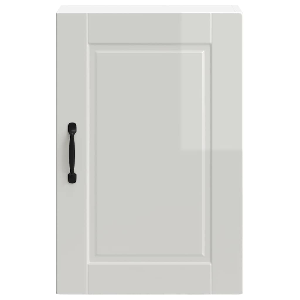 Küchen-Hängeschrank Porto Hochglanz-Weiß aus Holzwerkstoff 40x31x60 cm Wandschrank mit viel Stauraum für Geschirr Teller Tassen und Küchenutensilien vielseitiger Vorratsschrank für Küche und