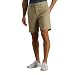 Haggar Men's Cool 18 Pro Straight Fit Stretch Solid Flat Front Short, Khaki, 38