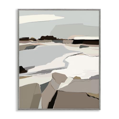 Abstract Reservoir Landscape, 11 x 14 Inch Framed Giclée Print