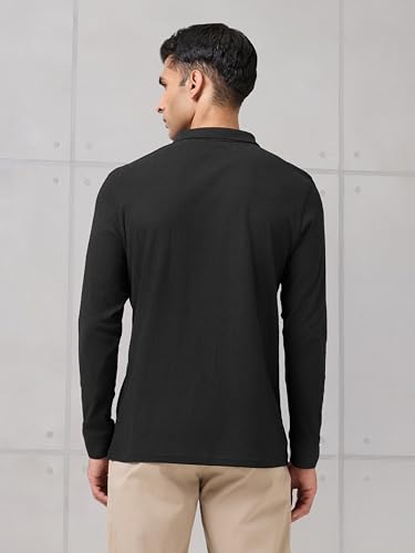 Image of TECHNOSPORT Men's Slim Fit Textured Active Out Full Sleeve T-Shirt for Gym, Sports & Regular Use
