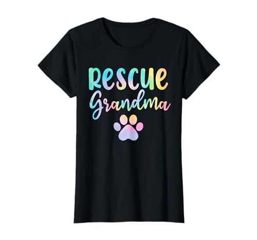 Rescue Grandma Dog Tie Dye Animal Rescue Abuela Camiseta