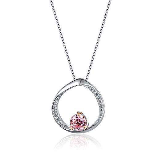 Pendentif Circulaire en Argent Sterling S925 - Collier Femme Mode - Bijoux en Argent Tendance