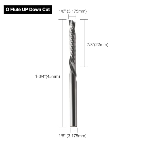 Fresa de compresión de 1/8 para solucionar cantos rotos en madera CNC 2