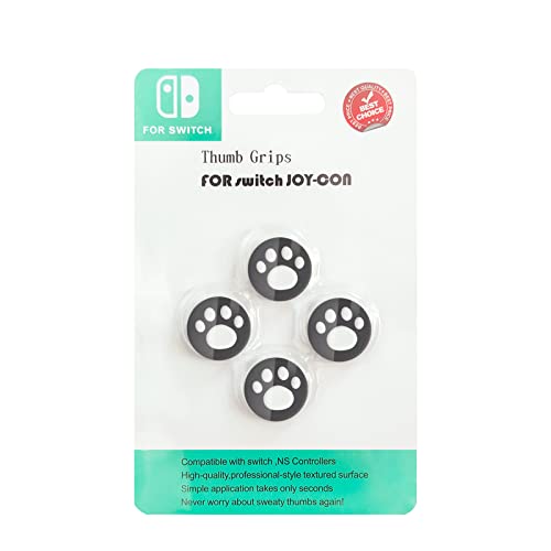 IKAXIYO 4Pcs Bag Thumbstick Cover Easy to Install Elastic Silicone Creative Claw Pattern Thumbstick Protector for Switch Controller