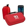 Bag Estojo de Transporte Capa de Proteção Case Rígido Resistente com Alça Zíper para Switch 2 (Vermelho)