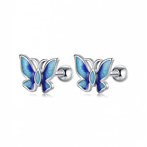 Boucles d'oreilles papillon bleu pour femmes cherchant élégance et confort